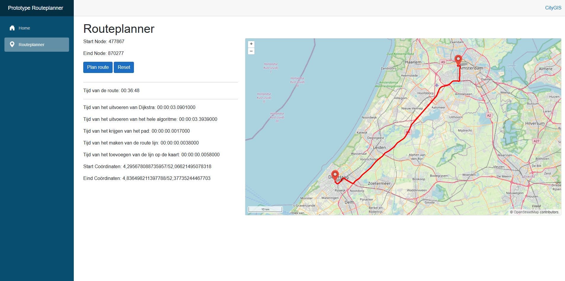 Offline routeplanner